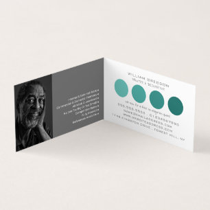 Teal Ombre Circles, Painter & Decorator Photo Business Card