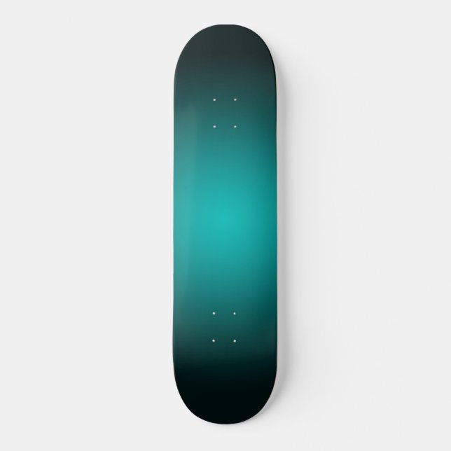 Teal Ombre Green Gradient Modern Minimalist Skateboard (Front)