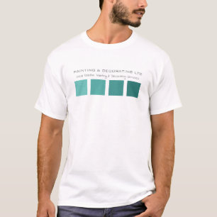 Teal Ombre Squares, Painter & Decorator Advert T-Shirt