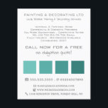 Teal Ombre Squares, Painter & Decorator Flyer<br><div class="desc">Teal Ombre Squares,  Painter & Decorator Advertising Flyer by The Business Card Store.</div>