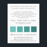 Teal Ombre Squares, Painter & Decorator Flyer<br><div class="desc">Teal Ombre Squares,  Painter & Decorator Advertising Flyer by The Business Card Store.</div>
