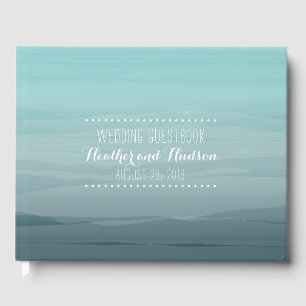 Teal Ombre Wedding Guestbook