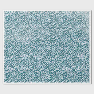 Teal Organic Spotted Pattern Wrapping Paper – Mini