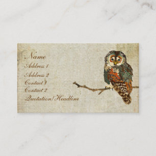 Teal  Owl Business Card/Tags Business Card