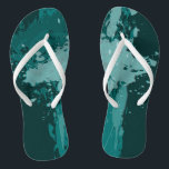 Teal Paint Splatter - Wedding Party Supply - Flip Flops<br><div class="desc">The teal paint splatter decorates flip flops which are part of the Splatter wedding design. The all-season teal wedding party accessory is great for offering alternative footwear to guests of a beach wedding. Does the teal-green hue differ from the one you envisioned? Change it! Browsing the Plan to Wed Store...</div>