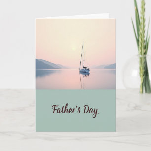 Teal Panel Fathers Day Card
