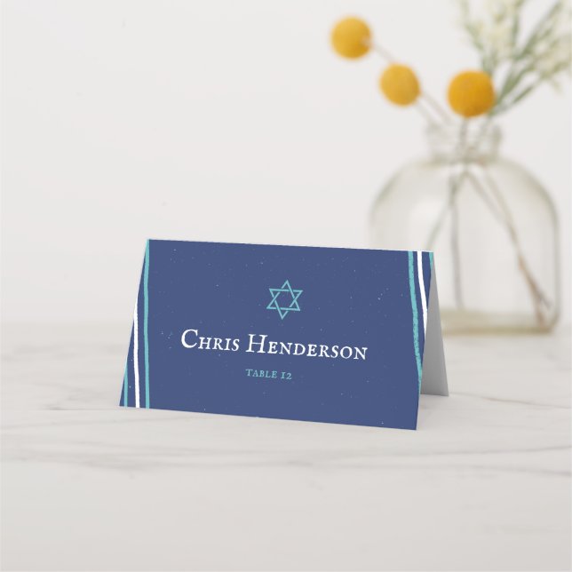 Teal Passover Place Card (Front)