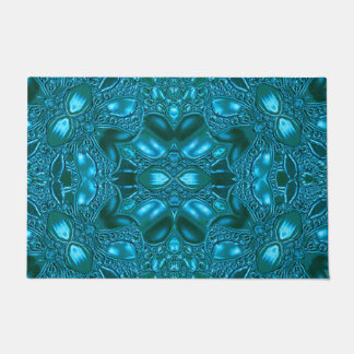Teal Patterns Doormat