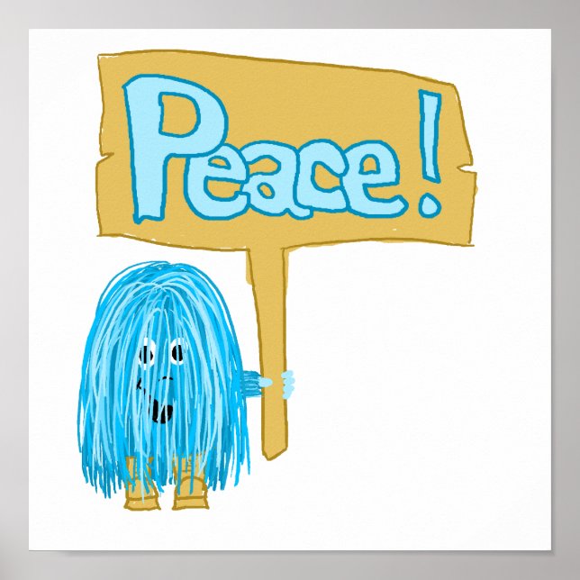 Teal Peace Poster (Front)