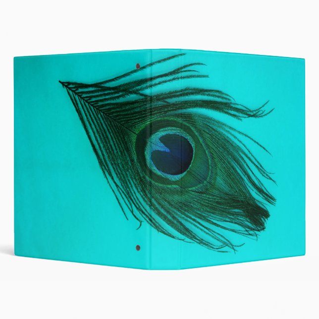 Teal Peacock Feather Binder (Background)