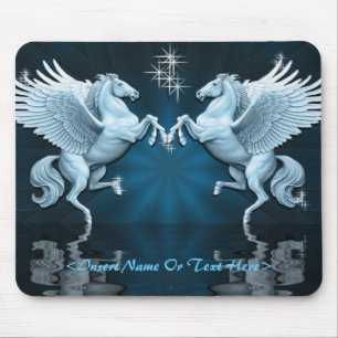 Teal Pegasus Reflections Mouse Pad