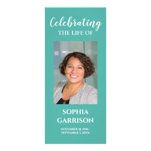 Teal Photo Celebration of Life Memorial Program