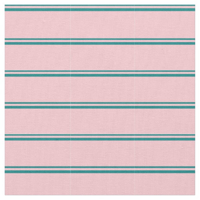 Teal & Pink Coloured Lines Fabric (Close Up)