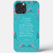 Teal & Pink Floral Jane Austen Pride and Prejudice