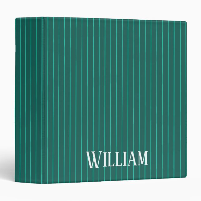 Teal pinstripes binder (Front/Spine)