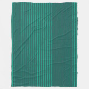 Teal pinstripes fleece blanket