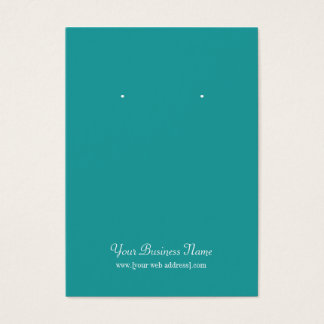 Teal Plain Simple Custom Earring Card