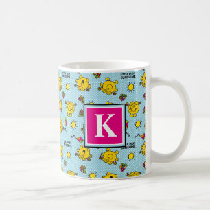 Teal Polka Dot Pattern   Monogram Coffee Mug