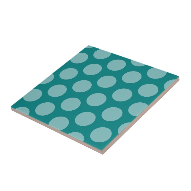 Teal Polka Dot tile (Side)