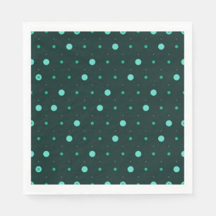 Teal Polka Dots Seamless Pattern Napkin
