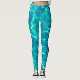 Teal Pool Water Leggings