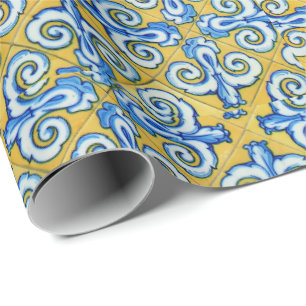 Teal Popular Pattern Wrapping Paper