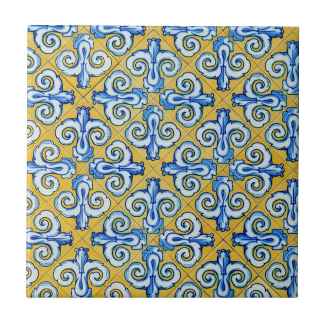 Teal Portuguese/ Spanish Tile (Front)