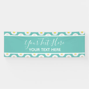 Teal Pretty Little Daisy Banner