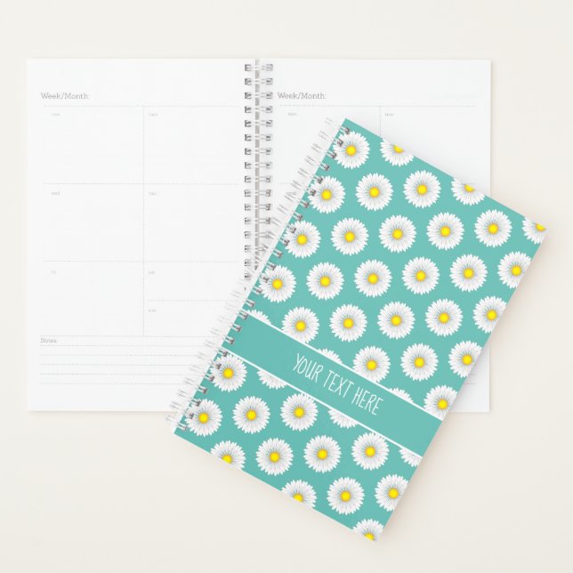 Teal Pretty Little Daisy Planner (Display)