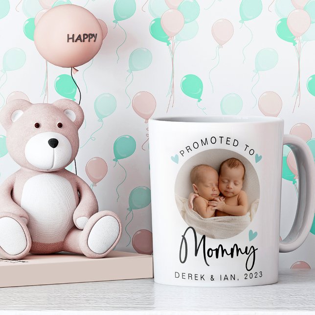 Teal Promoted to Mommy | Photo Gift Mug (Creator Uploaded)