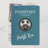 Teal Puerto Rico Passport