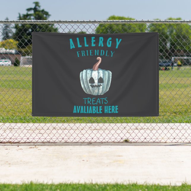 Teal Pumpkin Halloween Allergy Friendly Treats Banner (Insitu)