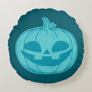 Teal Pumpkin Halloween Pillow