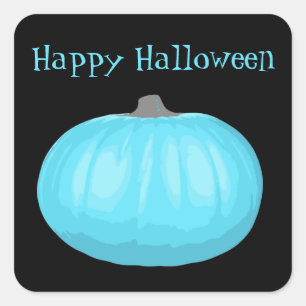 Teal pumpkin square sticker