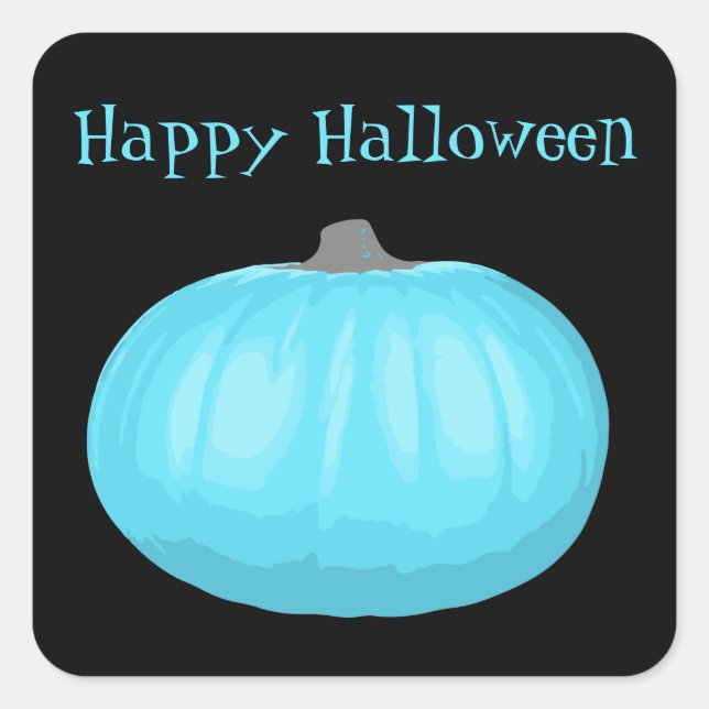 Teal pumpkin square sticker (Front)