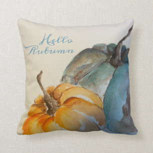 Teal Pumpkin Throw Pillow