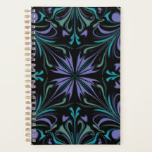 Teal Purple Abstract Weekly Planner