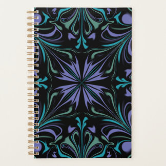 Teal Purple Abstract Weekly Planner