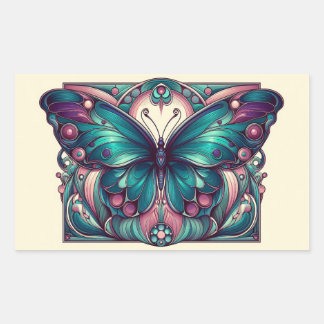 Teal & Purple Butterfly 5 Sticker