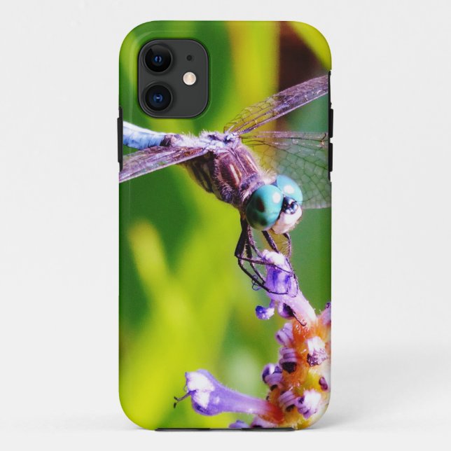 Teal & purple Dragonfly Case-Mate iPhone Case (Back)