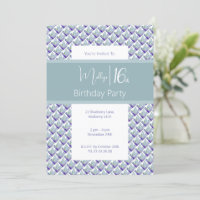 Teal Purple Hue Magnolia Sweet 16th Birthday Party