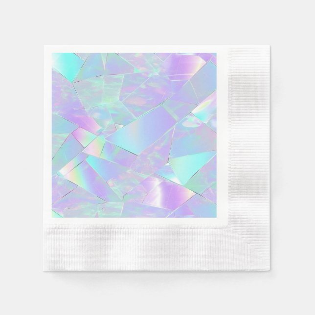 Teal & Purple Iridescent Design Napkin (Front)