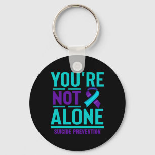 Teal Purple Mental Health Awareness Suicide Preven Keychain