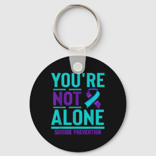 Teal Purple Mental Health Awareness Suicide Preven Keychain