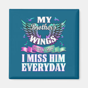 Teal Purple Ribbon Suicide Awareness Flag I Miss M Magnet