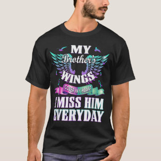 Teal Purple Ribbon Suicide Awareness Flag T-Shirt