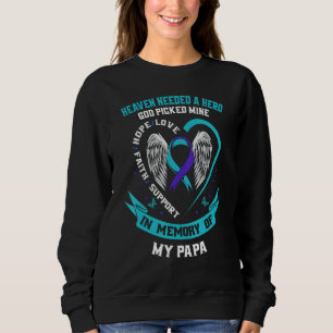 Teal Purple Ribbon Suicide Awareness Shirt Papa Me