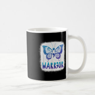 Teal Purple Semicolon Butterfly Suicide Prevention Coffee Mug