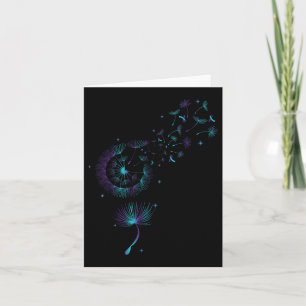 Teal Purple Semicolon Dandelion Suicide Prevention Card