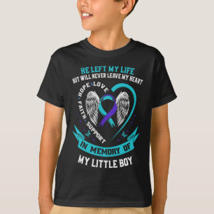Teal Purple Suicide Awareness Little Boy Loss Of S T-Shirt